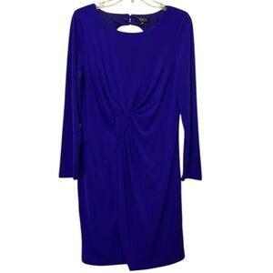 Spense Purple Ruched Detailed Midi Dress. Size 12P